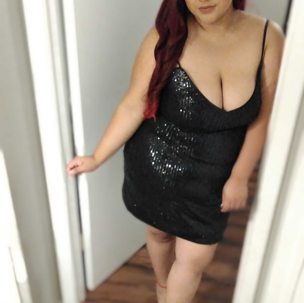Black sequin dress